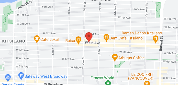 map of 319 2255 W 4TH AVENUE
